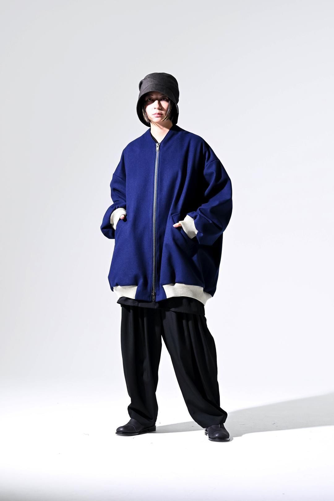 Super100's "尾州" Melton Oversized Zip Blouson