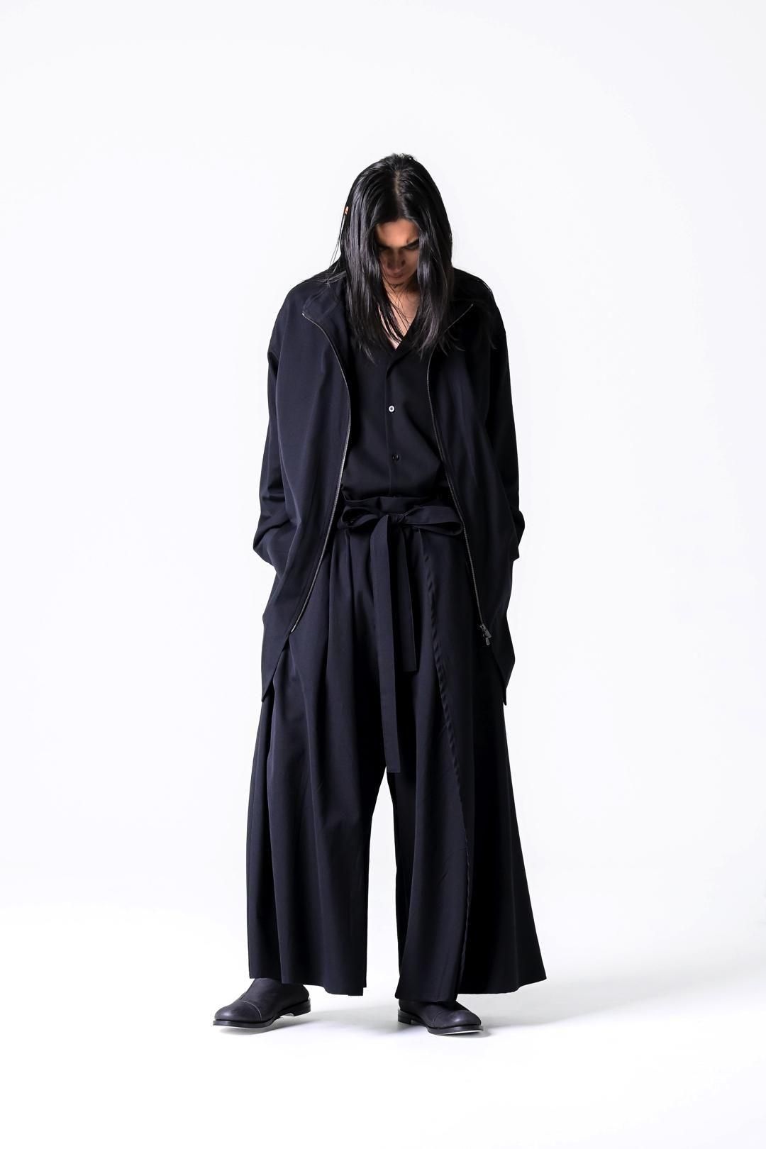 Wool Gabardine Zip Stand Shirt Jacket