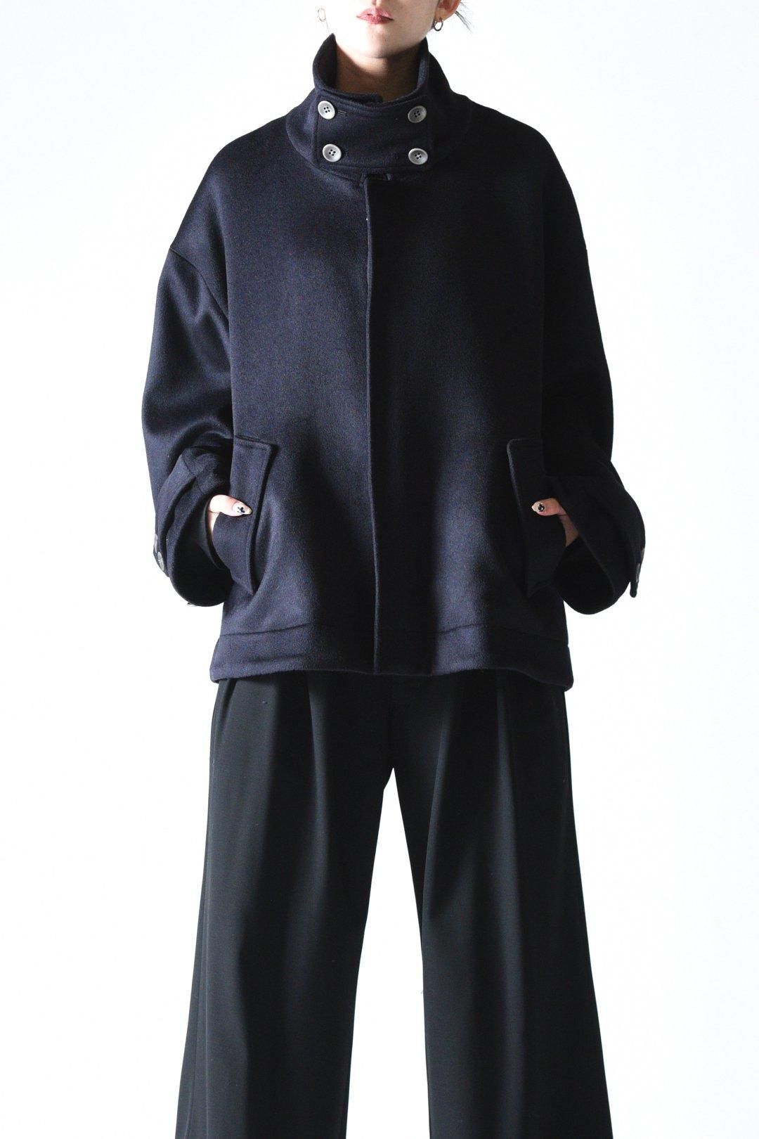 Wool Beaver High-Neck Blouson