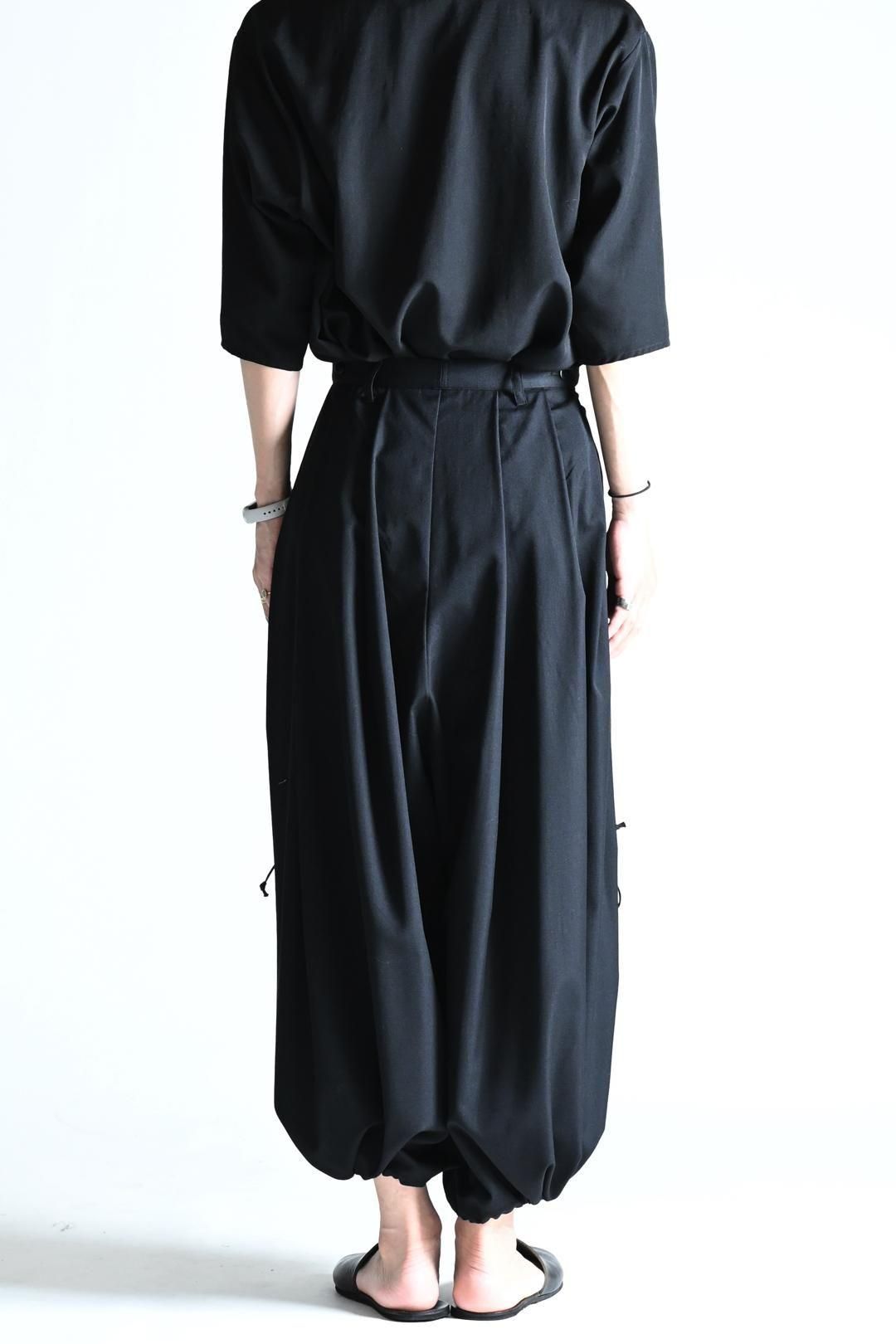 Wool Gabardine KIMONO Balloon Pants
