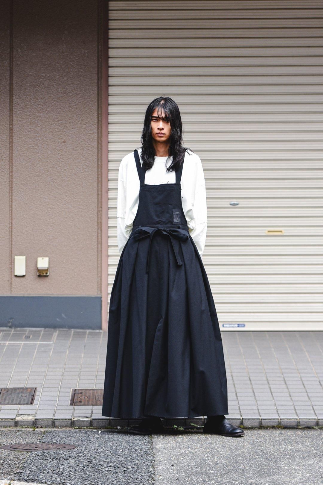 Wool Gabardine Wrap KIMONO Cloth black