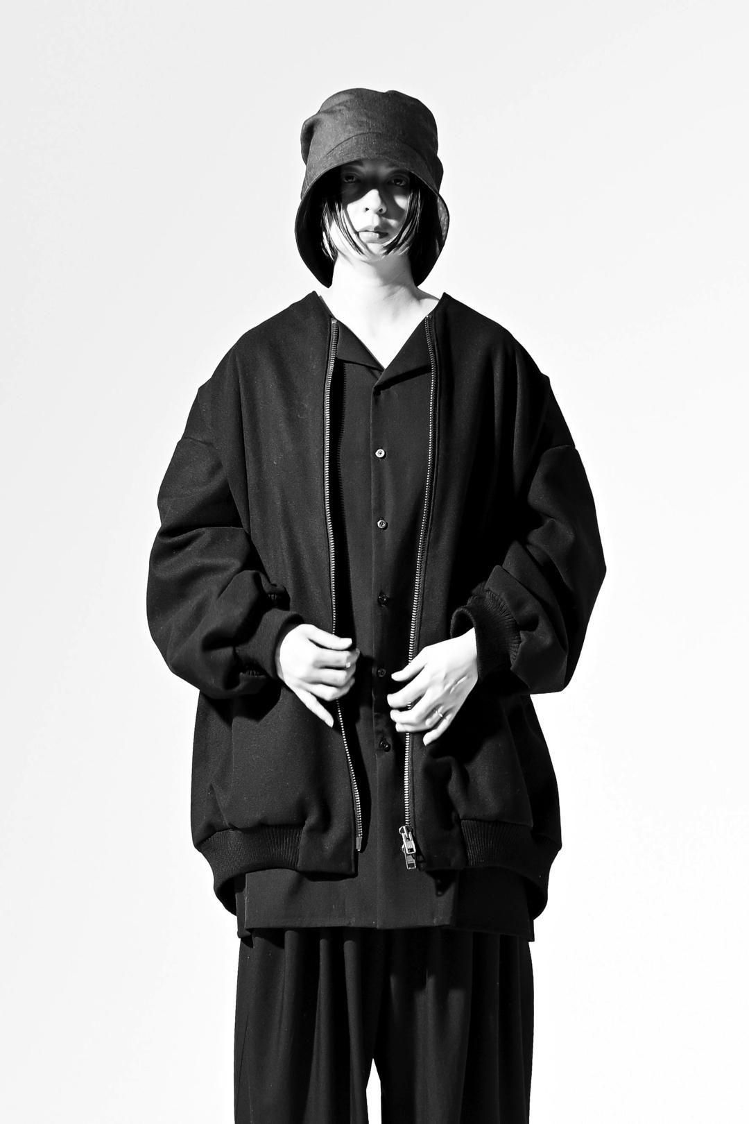 Super100's "尾州" Melton Oversized Zip Blouson