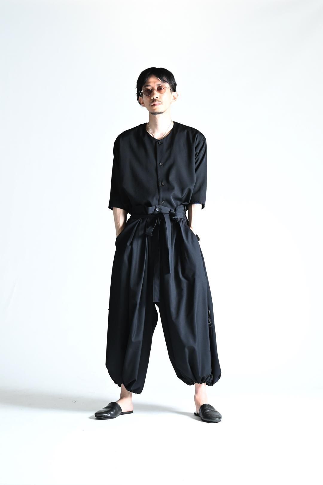 Wool Gabardine KIMONO Balloon Pants