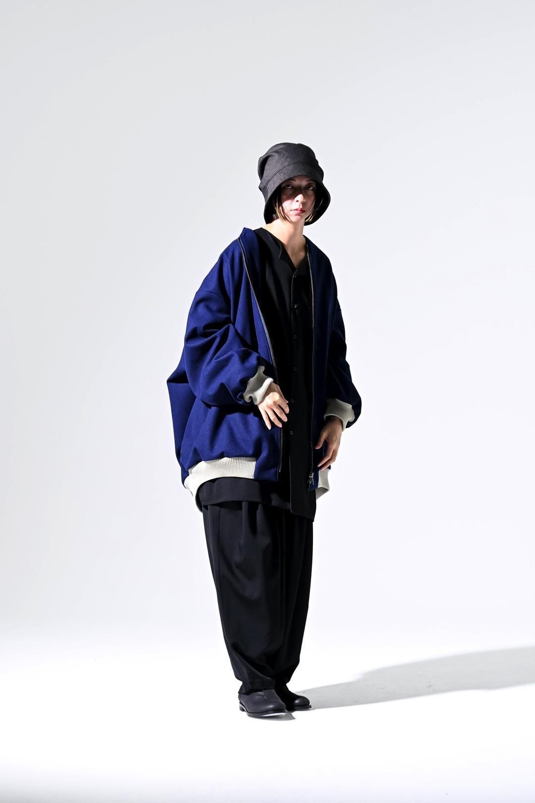 Super100's "尾州" Melton Oversized Zip Blouson