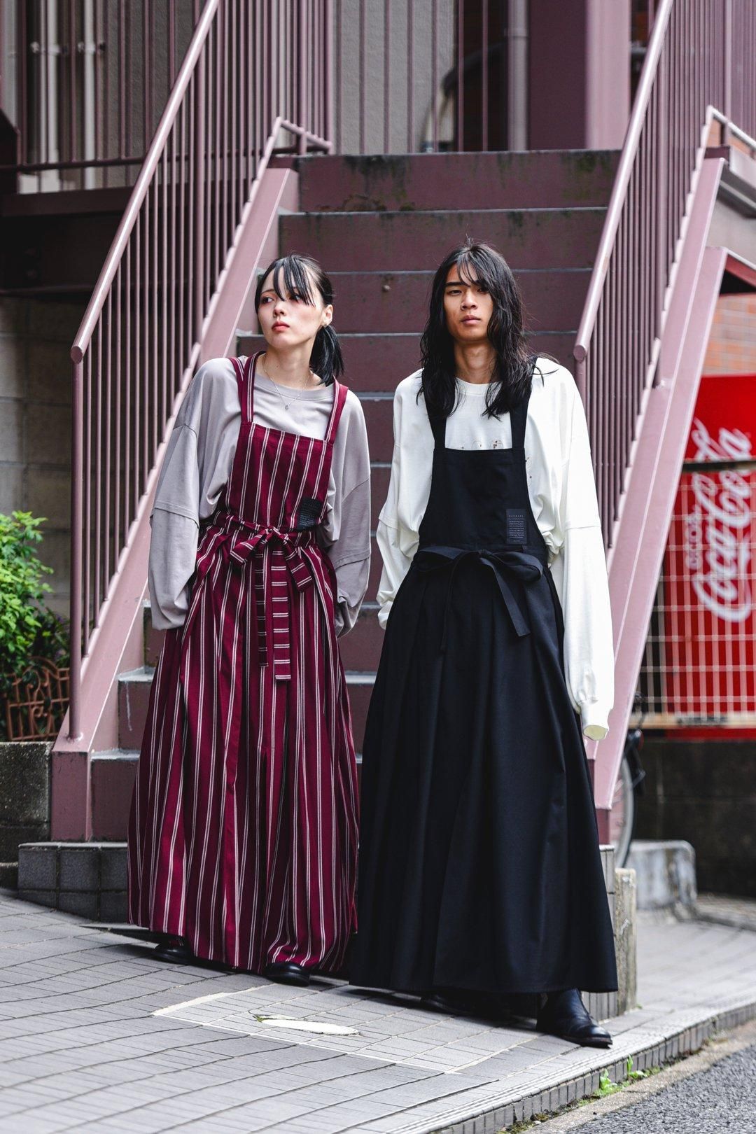 Wool Gabardine Wrap KIMONO Cloth black