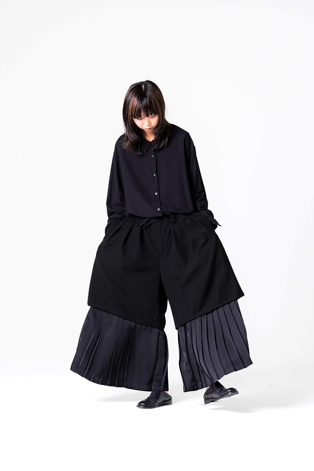 Pleats Layered Tier Pants