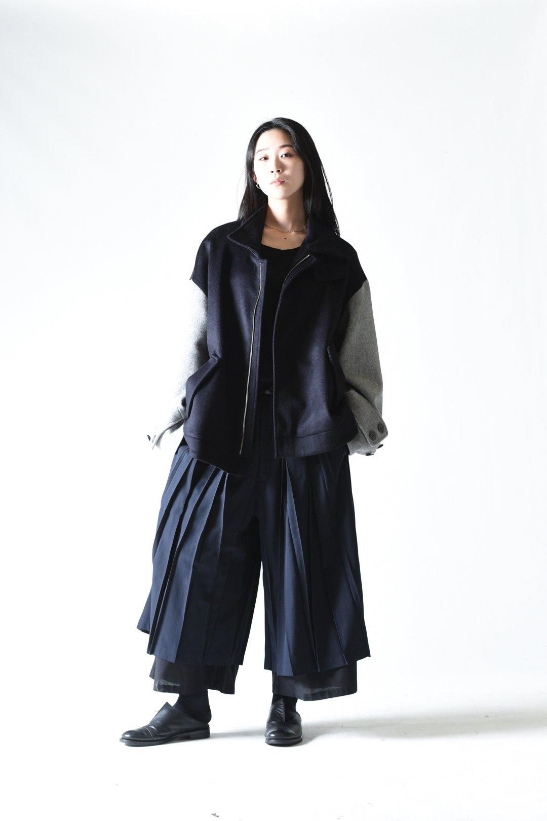 Wool Beaver High-Neck Blouson