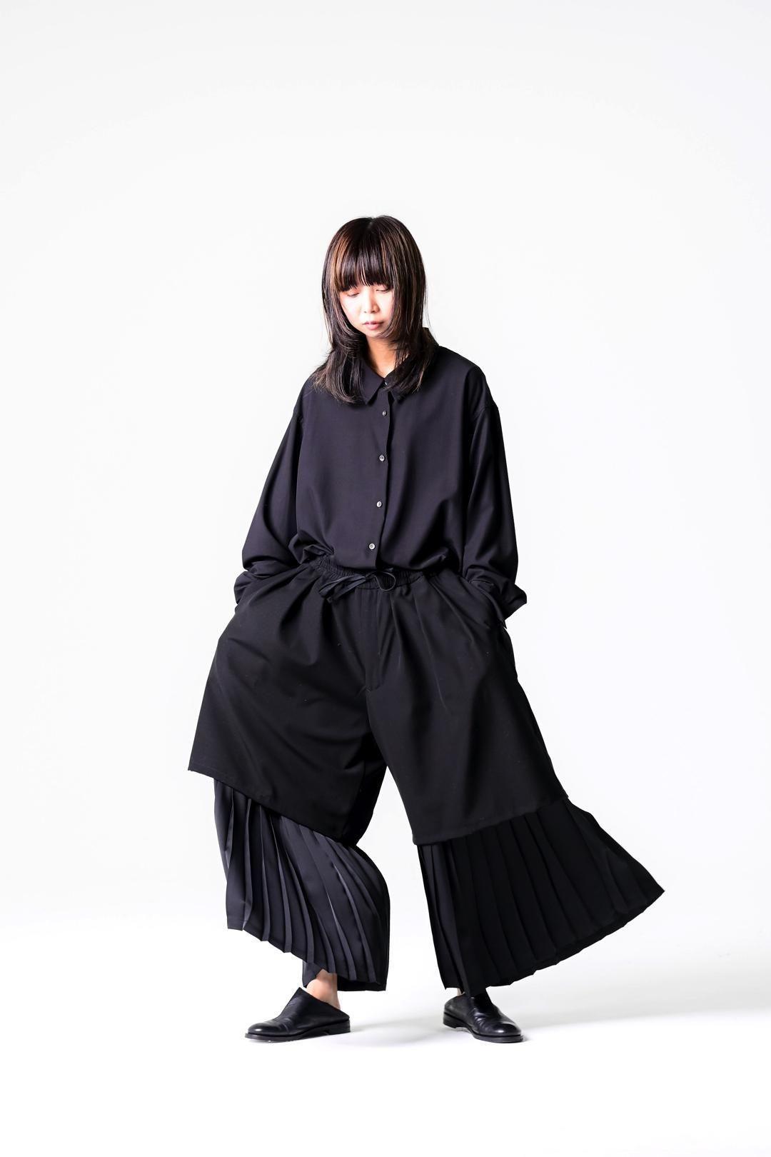 Pleats Layered Tier Pants