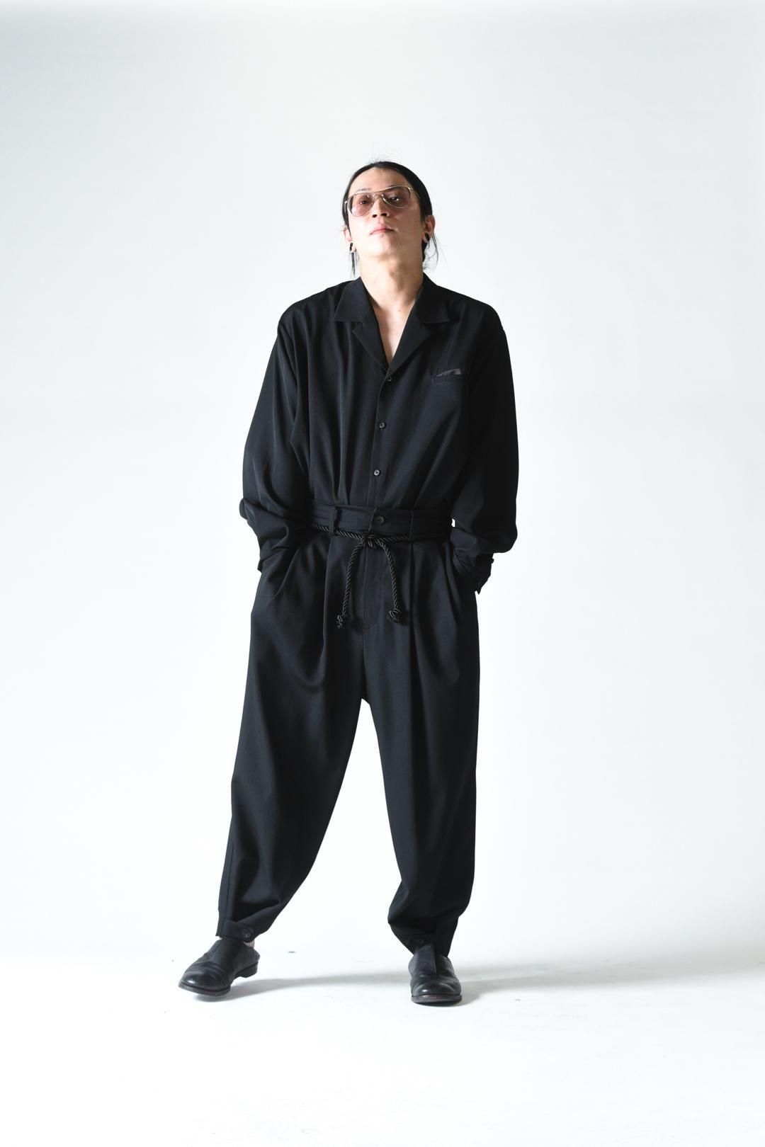 Wool Gabardine 帯締 Wide Slacks