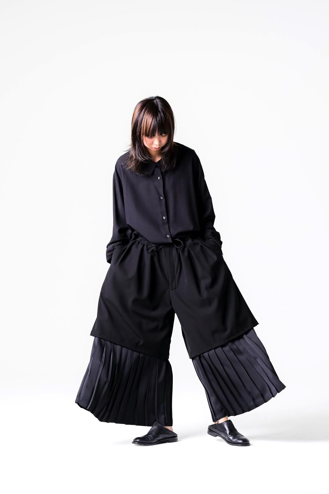 Pleats Layered Tier Pants