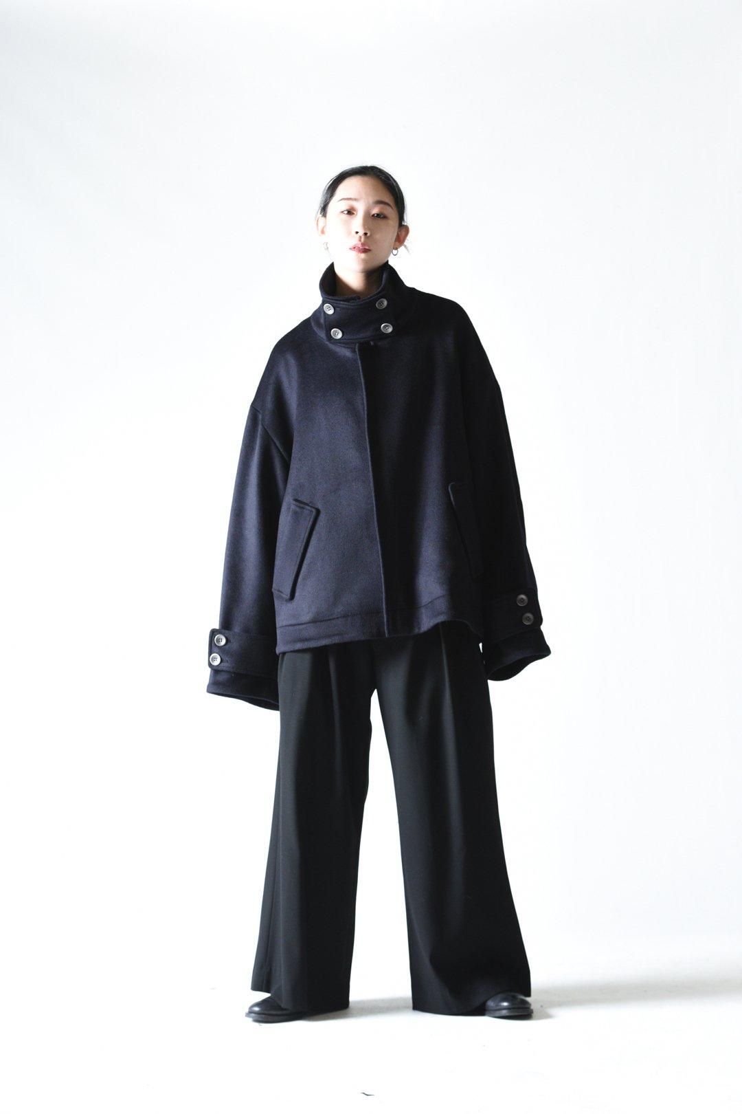 Wool Beaver High-Neck Blouson