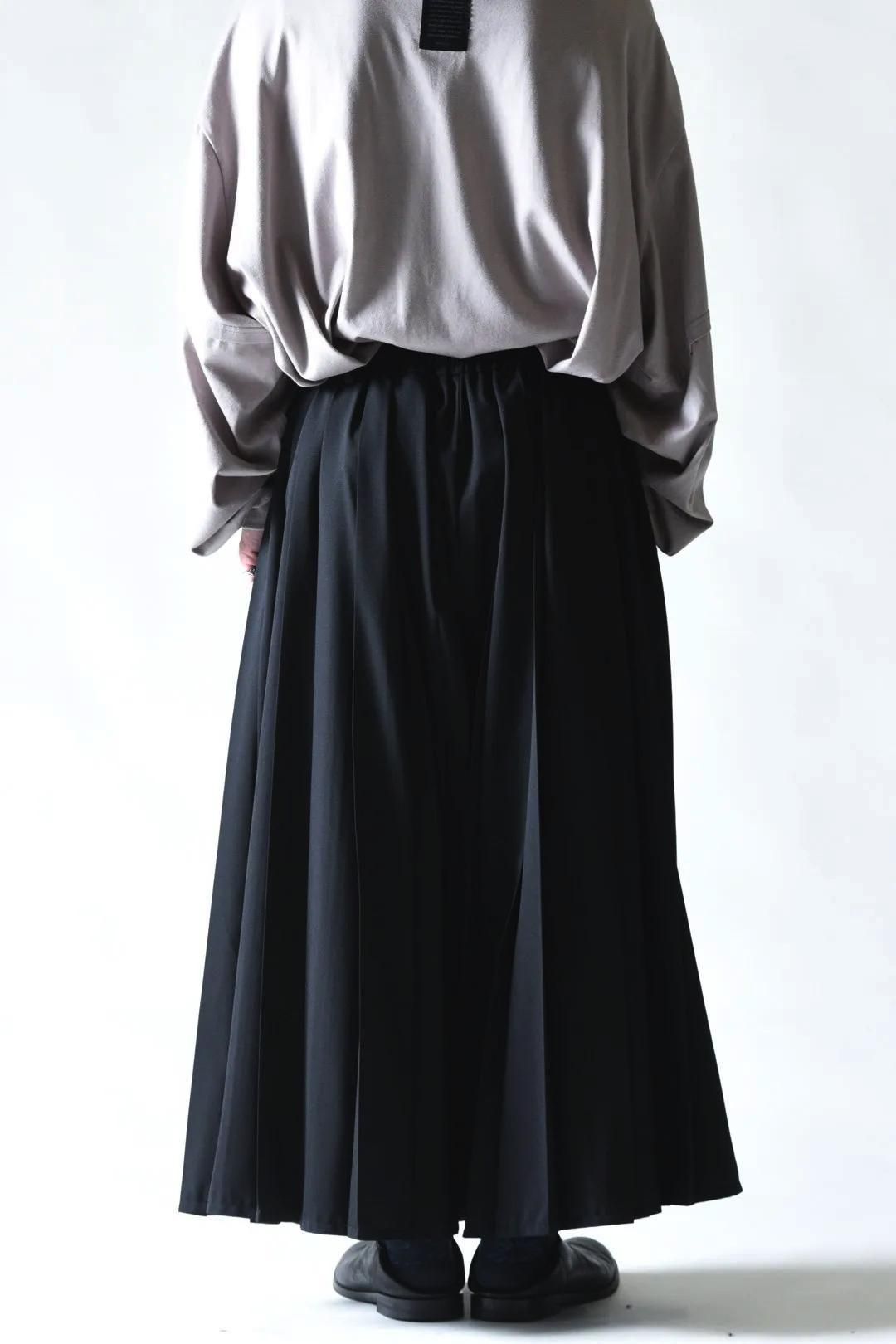 Wool Gabardine Wide Pleats 袴 Pants