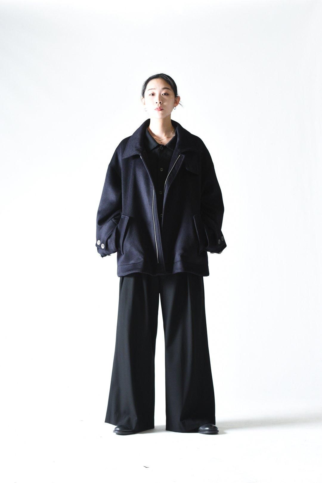 Wool Beaver High-Neck Blouson