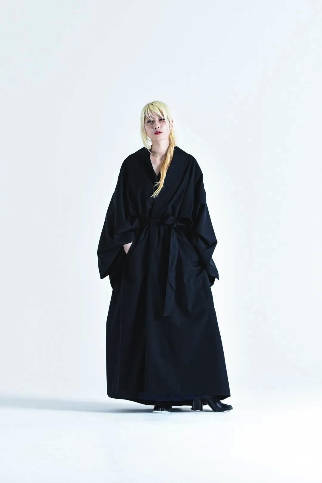 Wool Gabardine YUKATA Coat