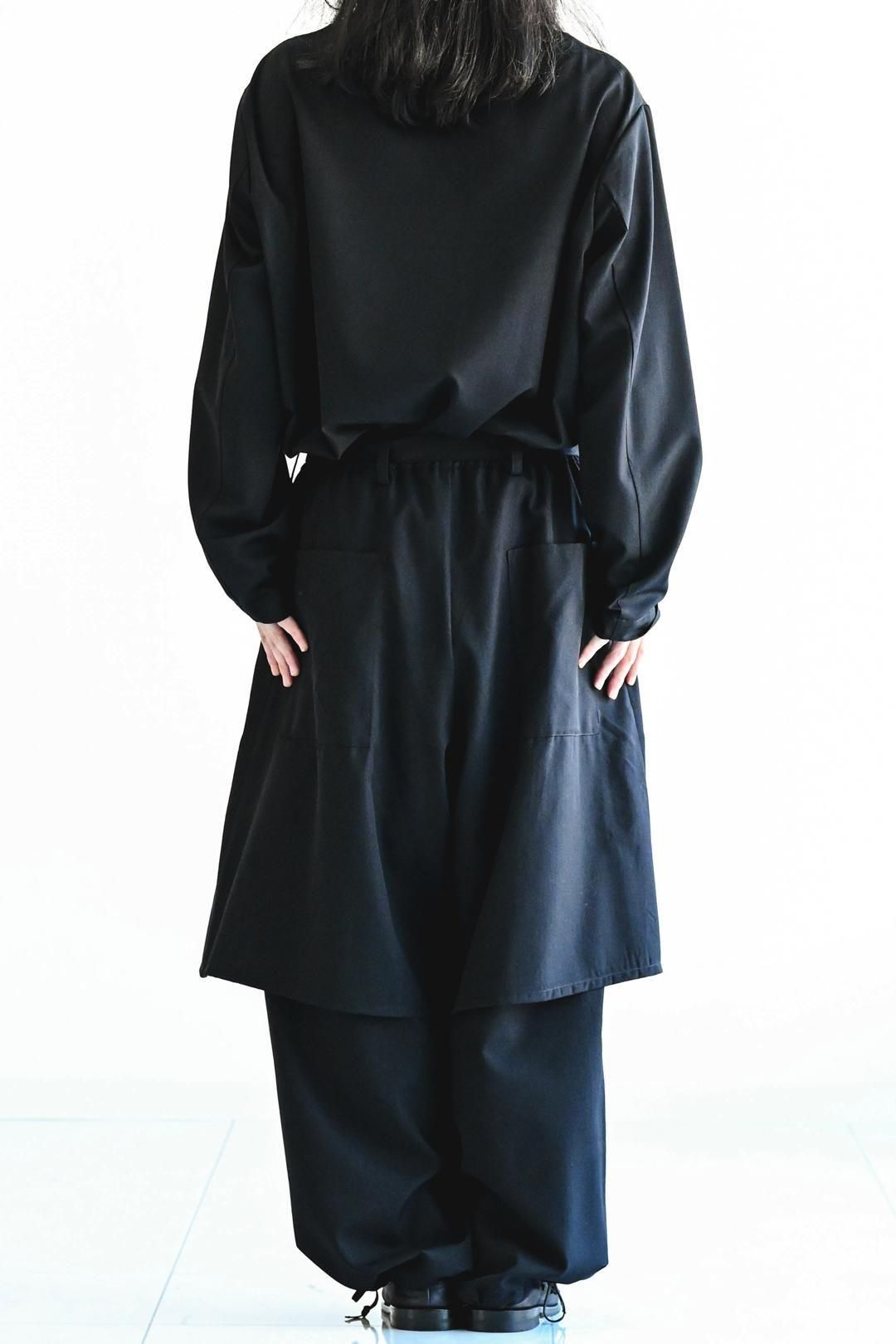 Wool Gabardine Double Layered Pants