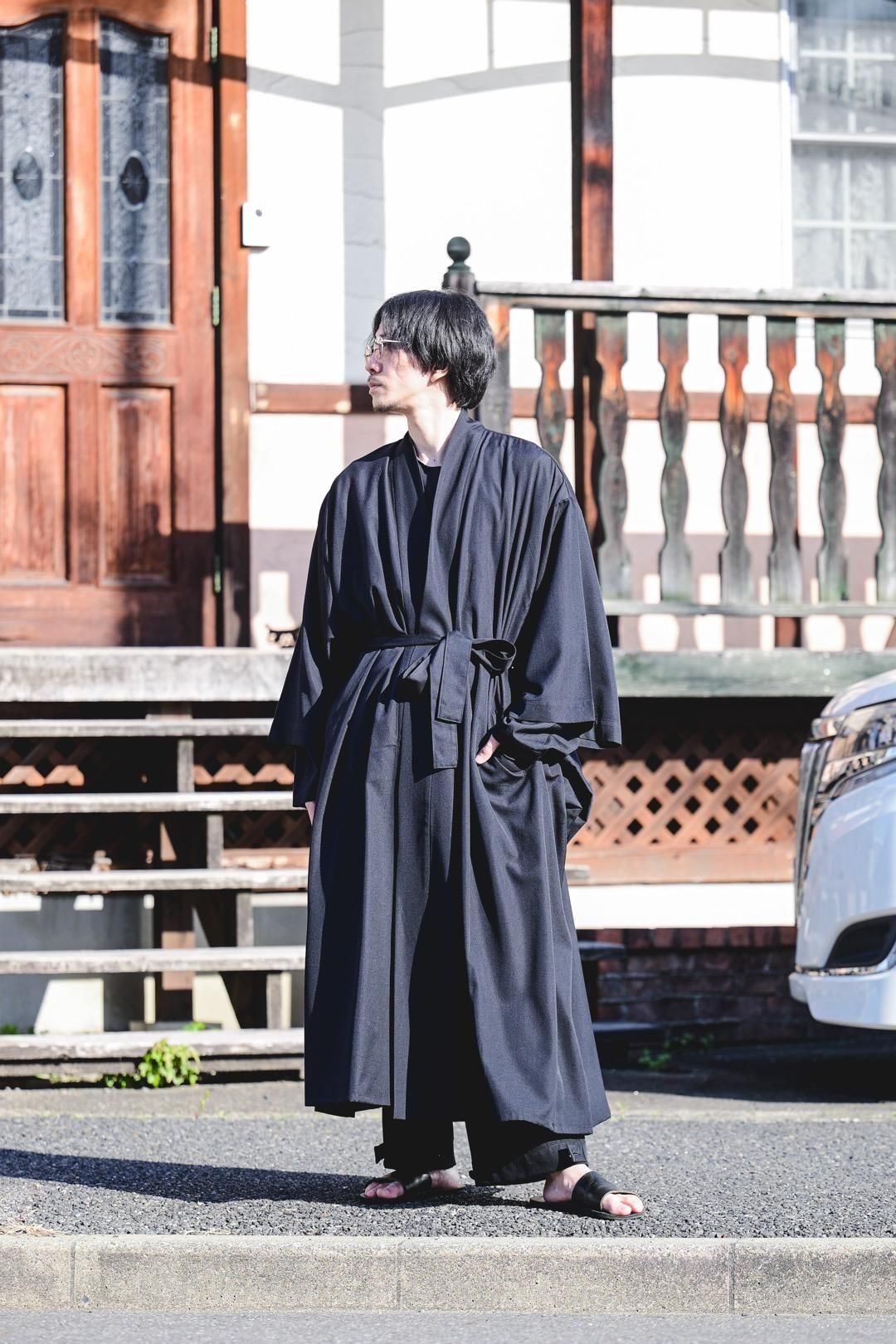 Wool Gabardine YUKATA Coat