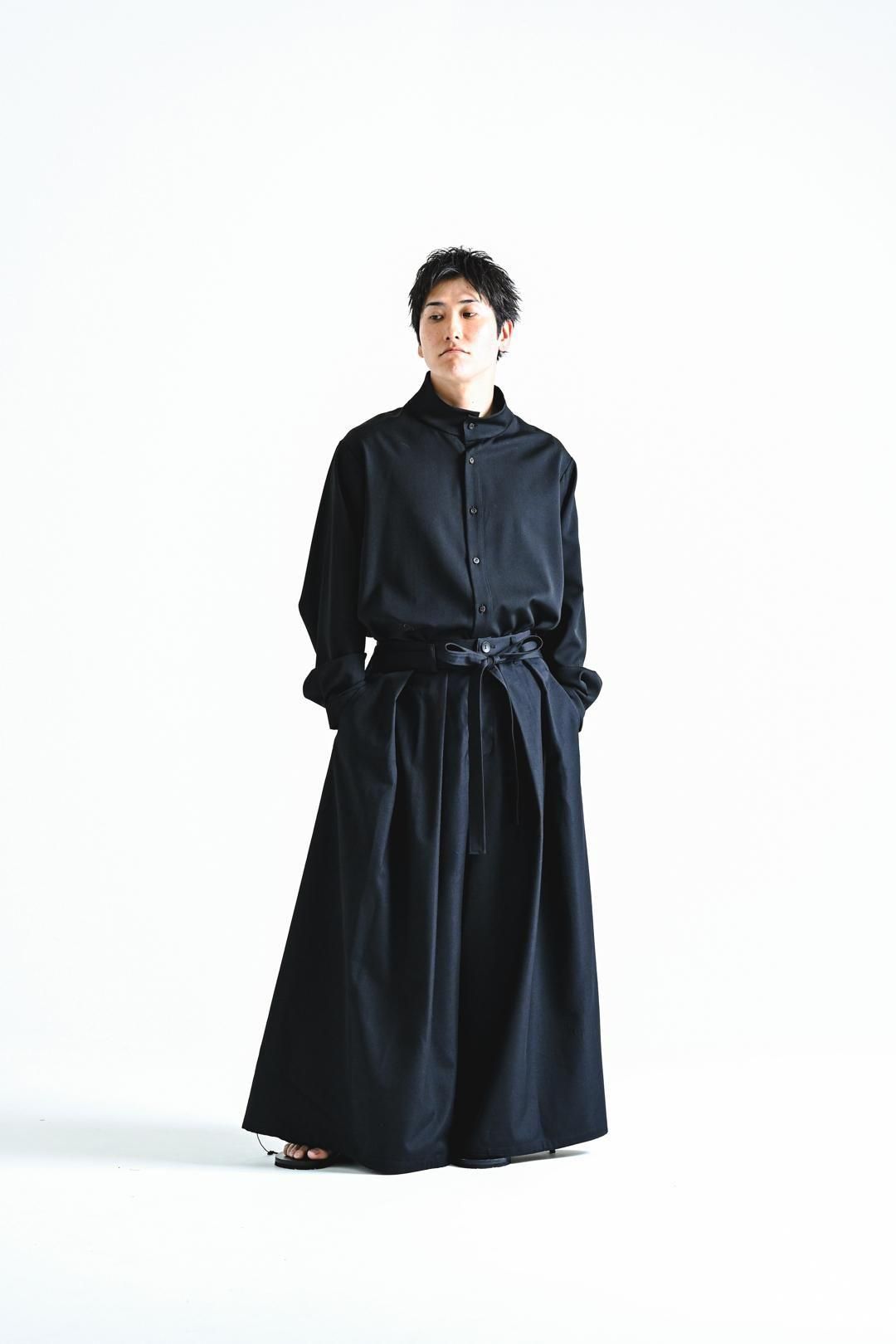 Wool Gabardine KIMONO Balloon Pants