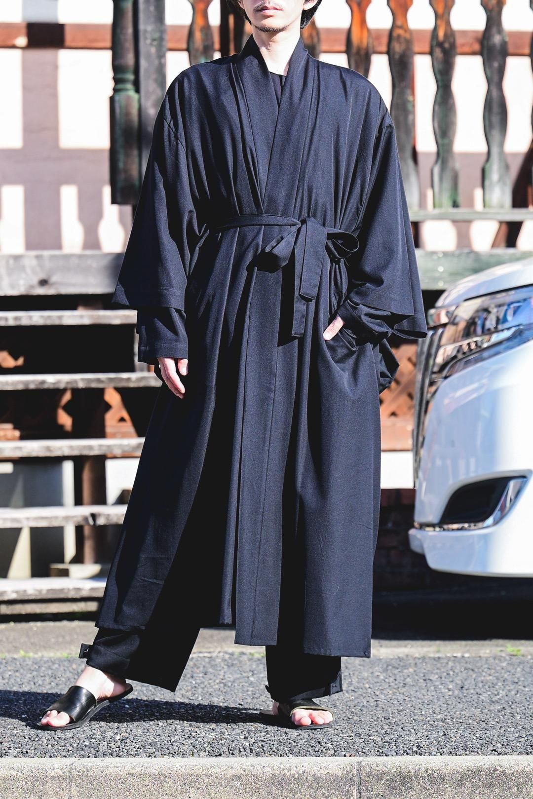 Wool Gabardine YUKATA Coat