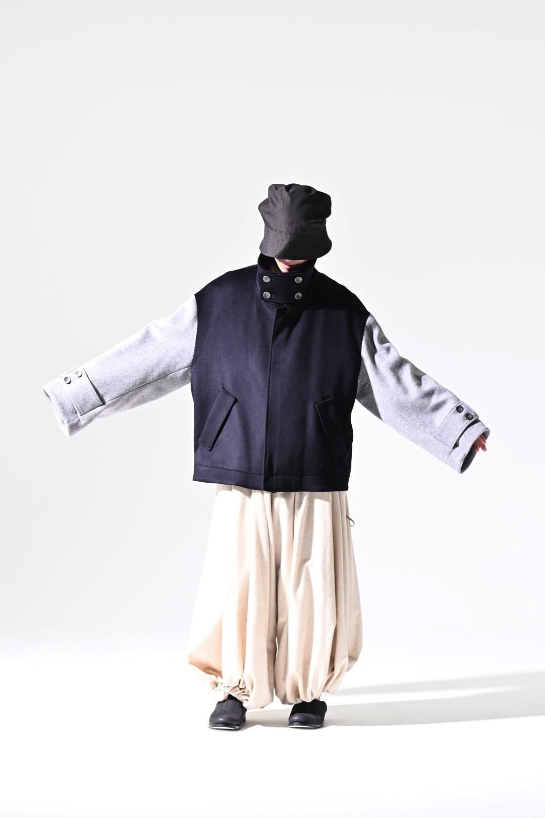 Wool Beaver High-Neck Blouson