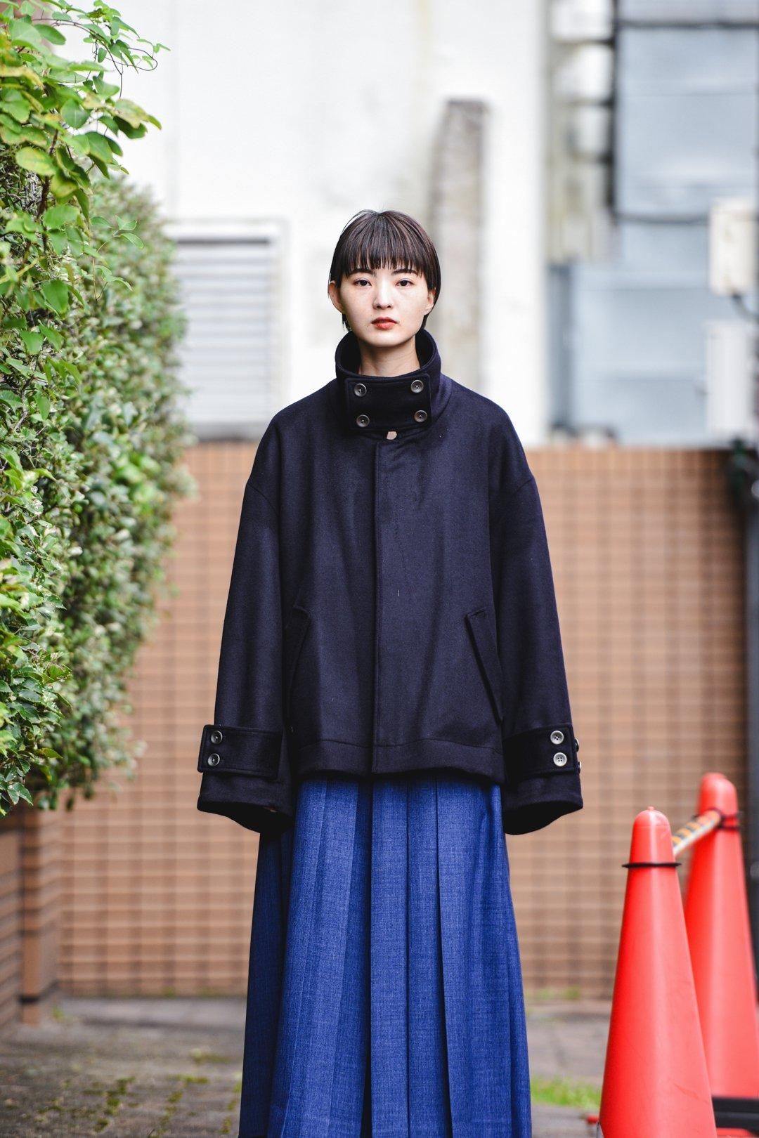 Wool Beaver High-Neck Blouson