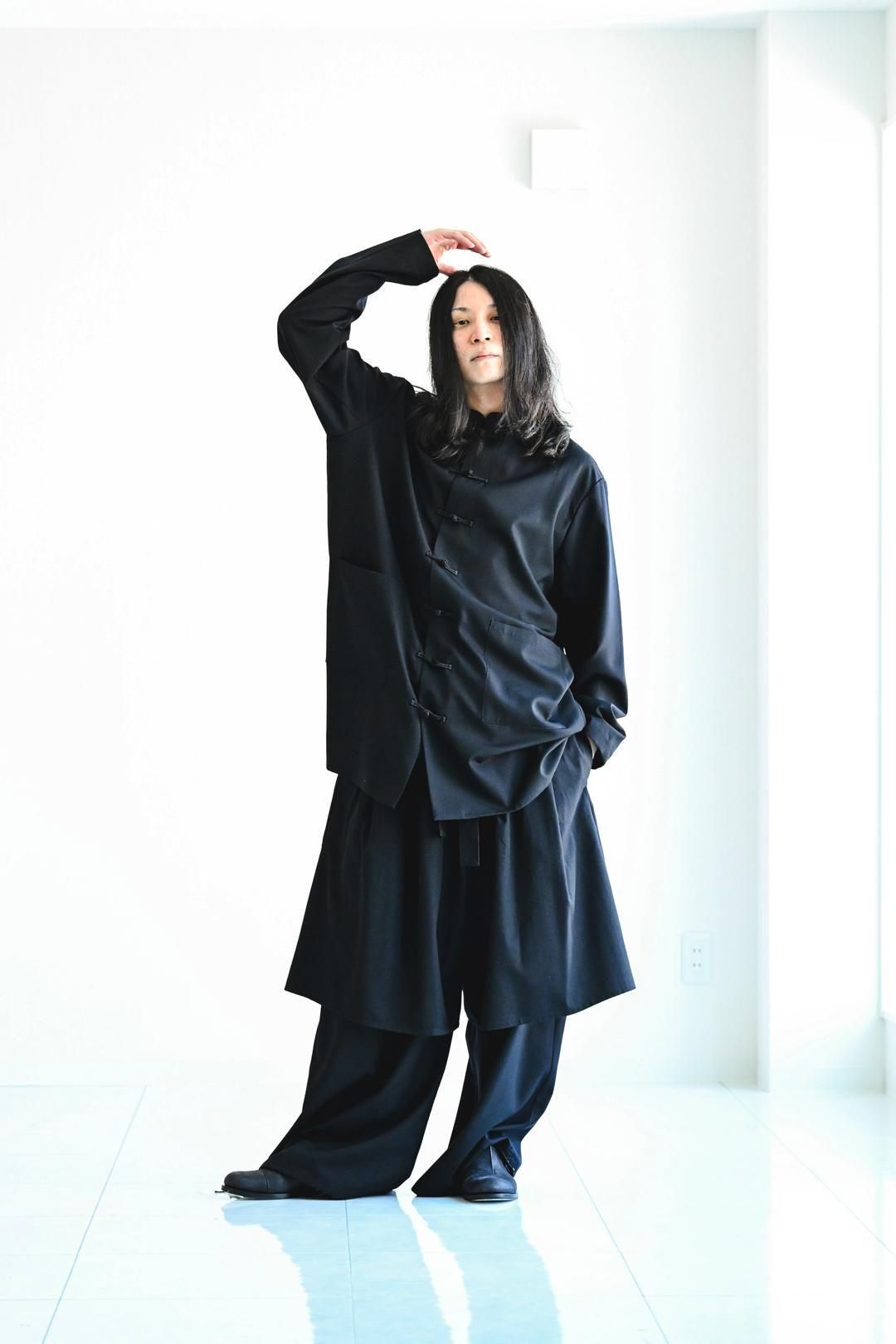 Wool Gabardine Double Layered Pants