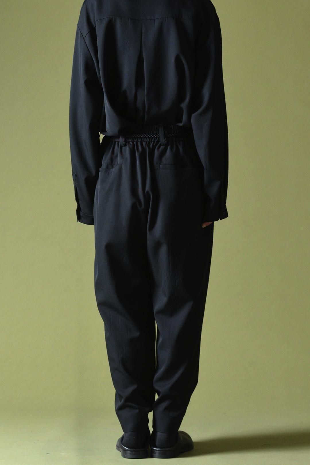 Wool Gabardine 帯締 Wide Slacks