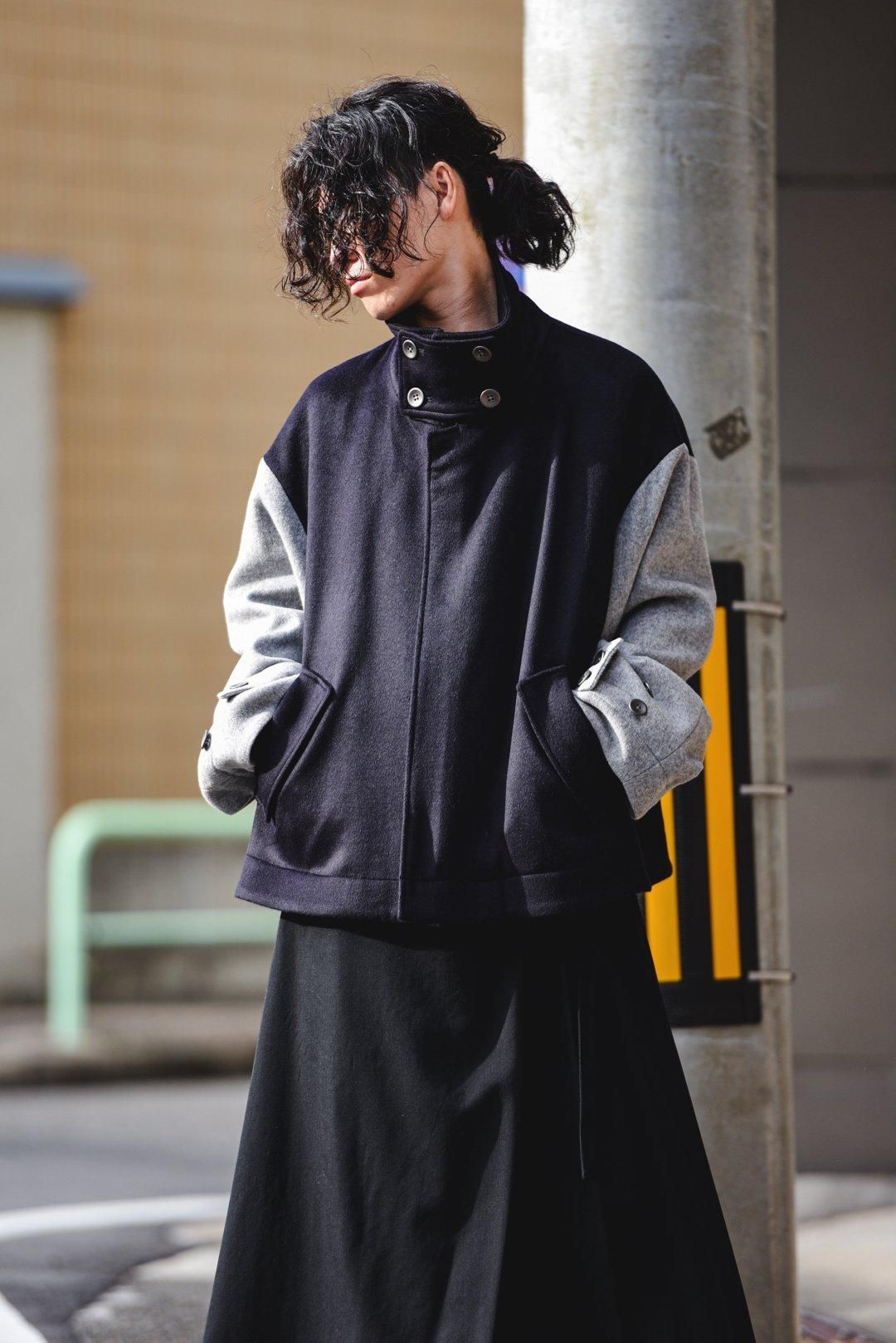 Wool Beaver High-Neck Blouson