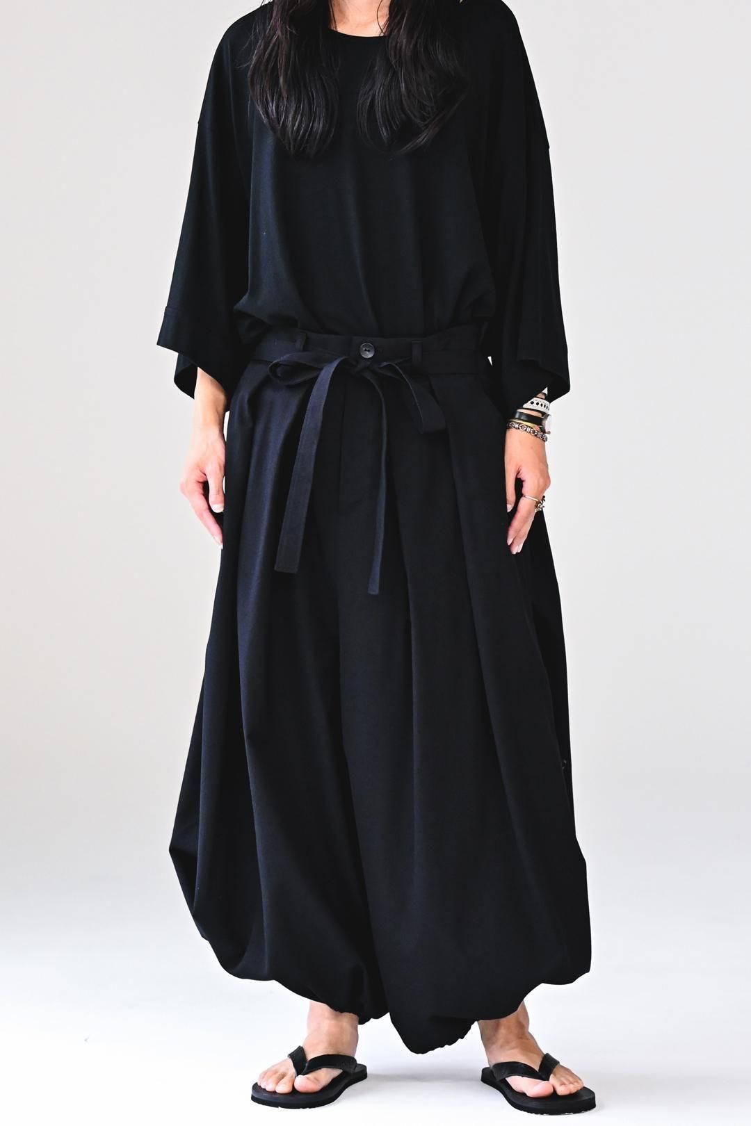 Wool Gabardine KIMONO Balloon Pants