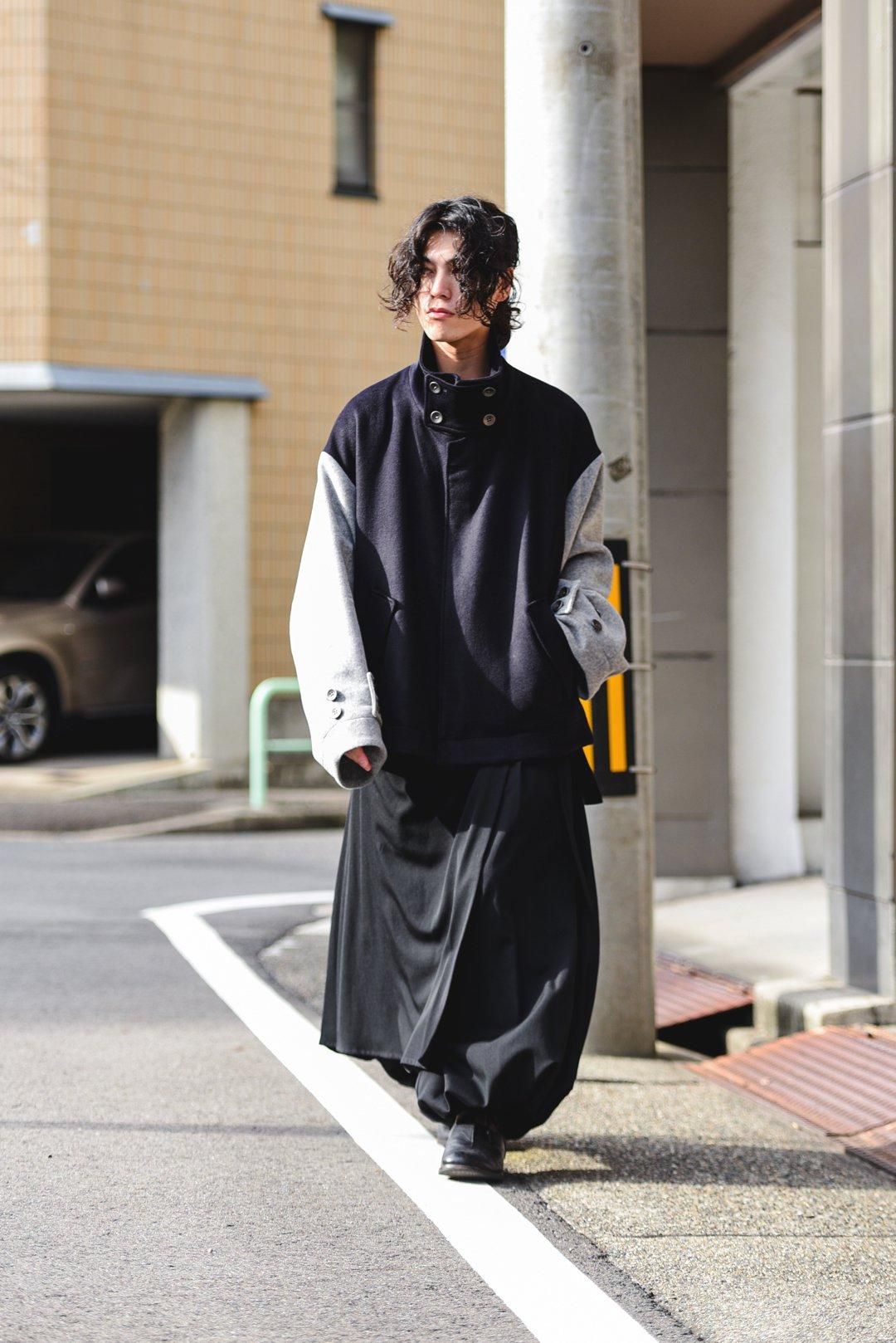 Wool Beaver High-Neck Blouson