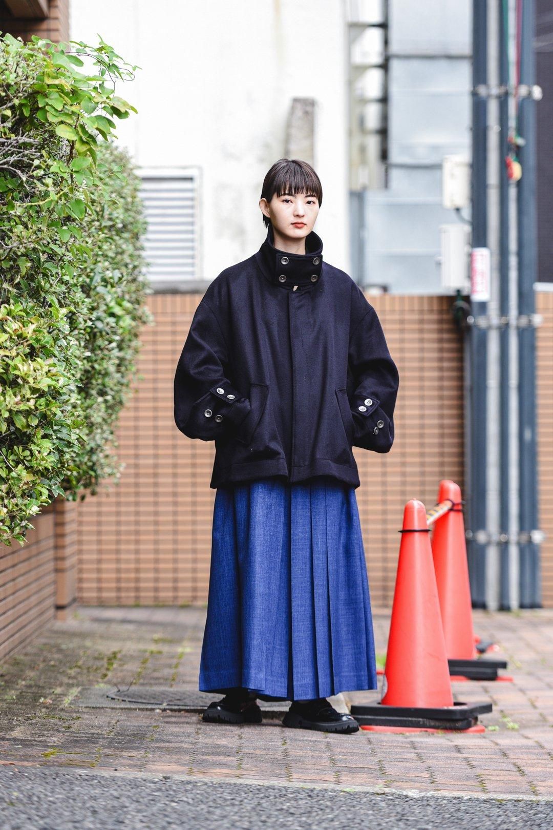 Wool Beaver High-Neck Blouson