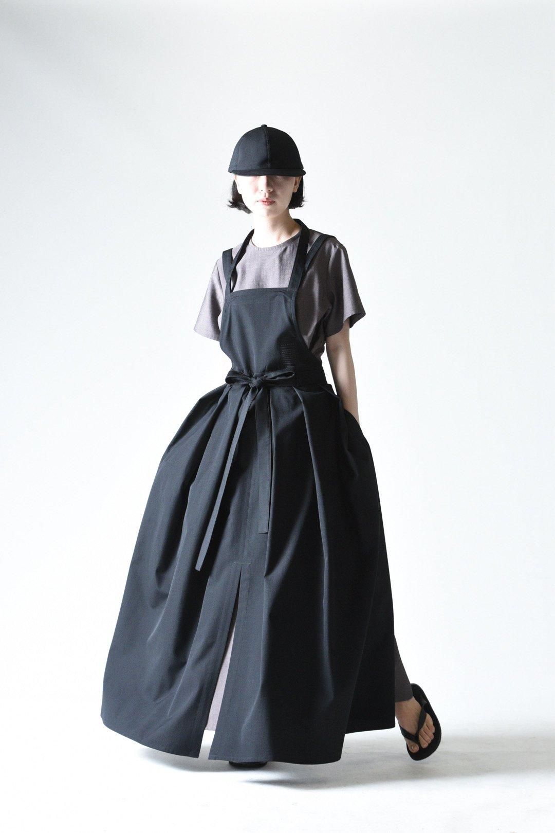 Wool Gabardine Wrap KIMONO Cloth black