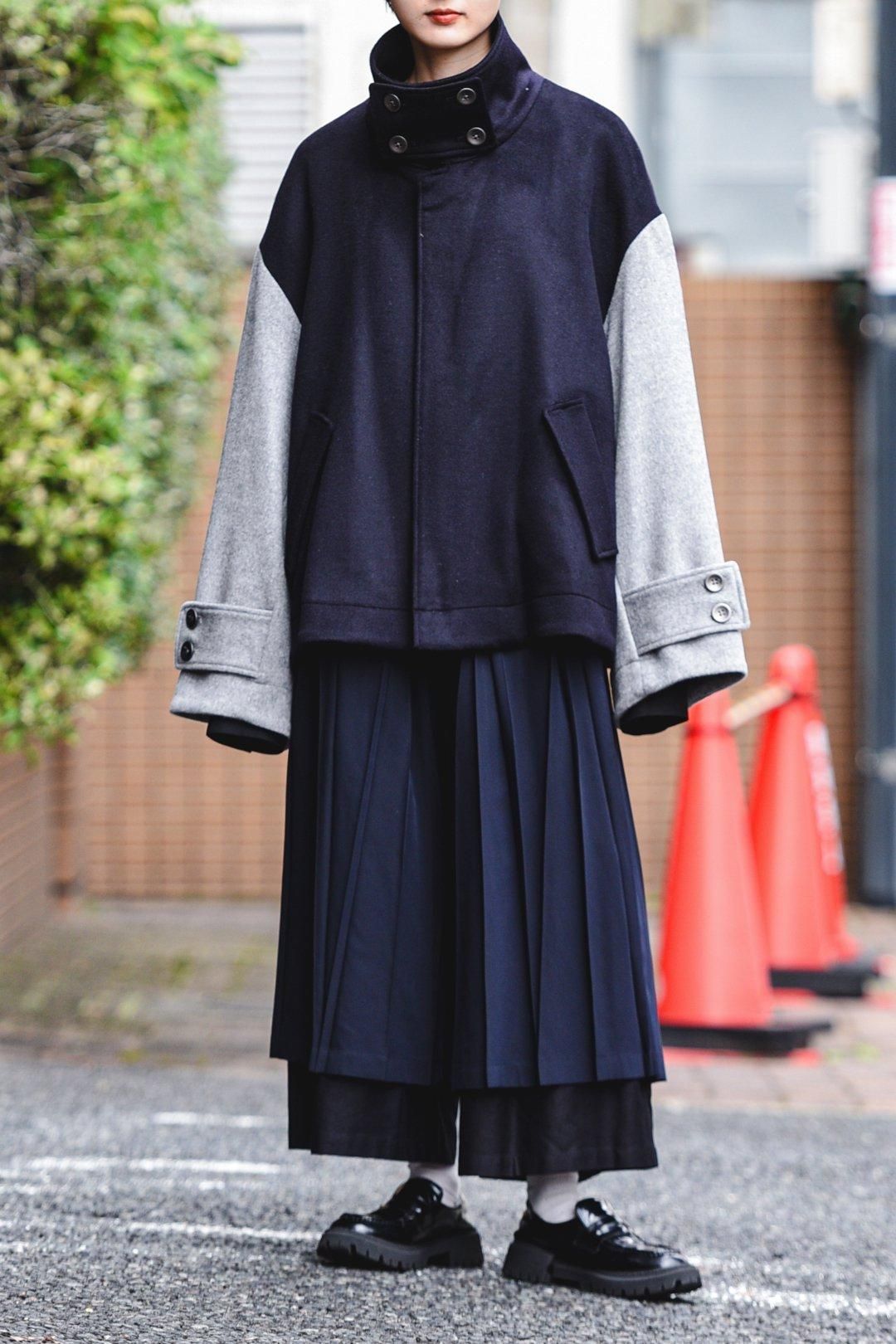 Wool Beaver High-Neck Blouson