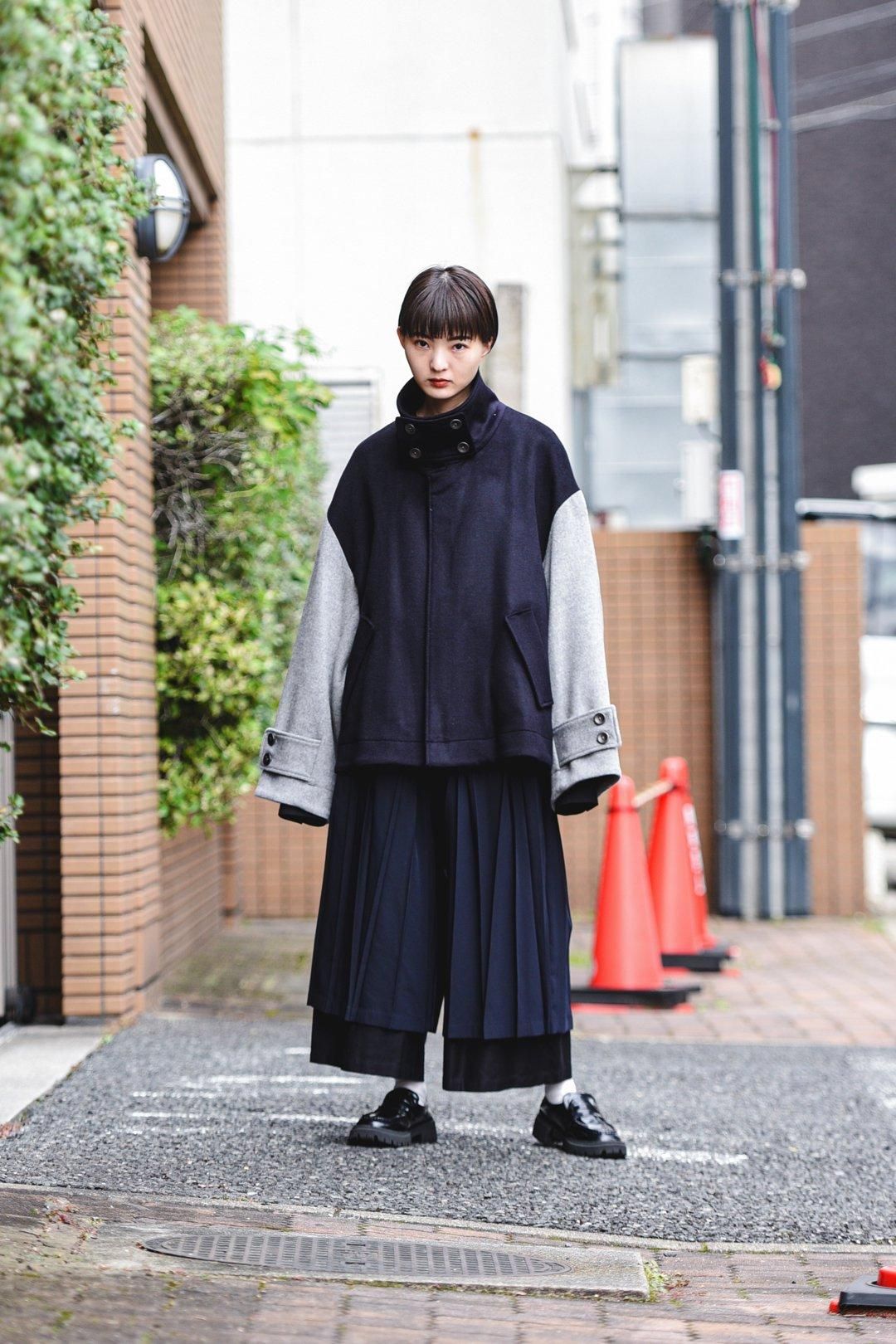 Wool Beaver High-Neck Blouson