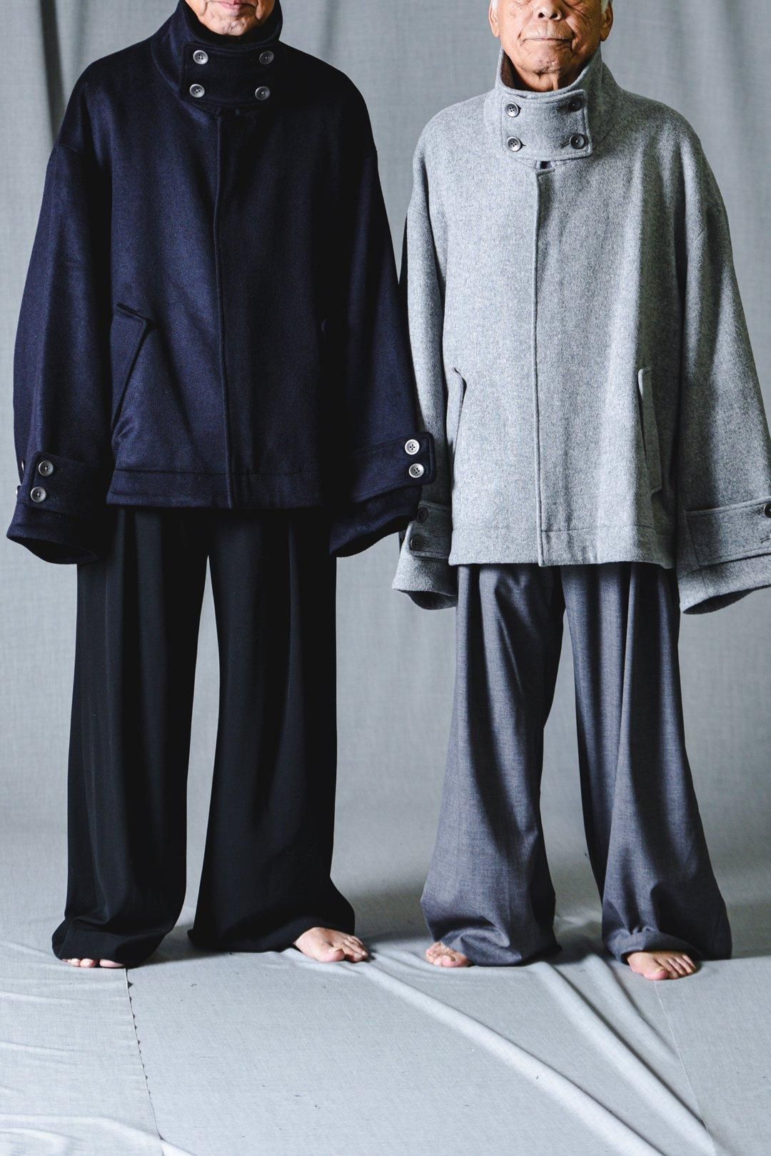 Wool Beaver High-Neck Blouson