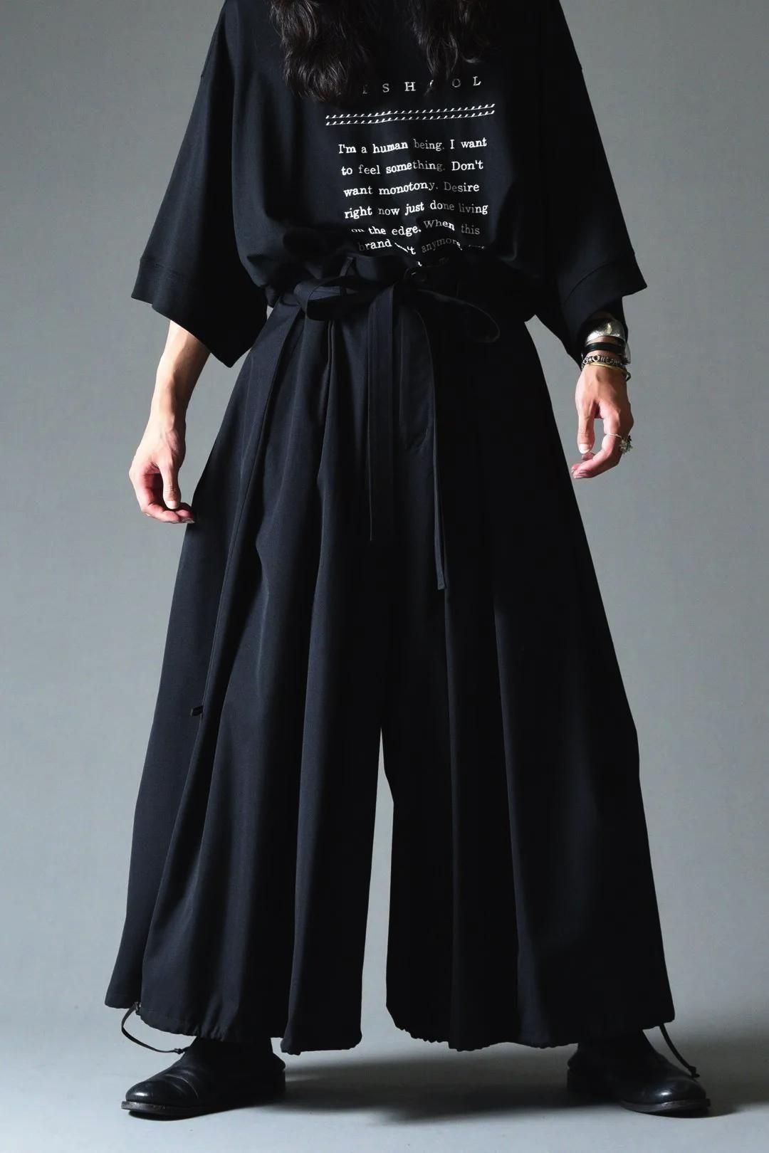 Wool Gabardine KIMONO Balloon Pants