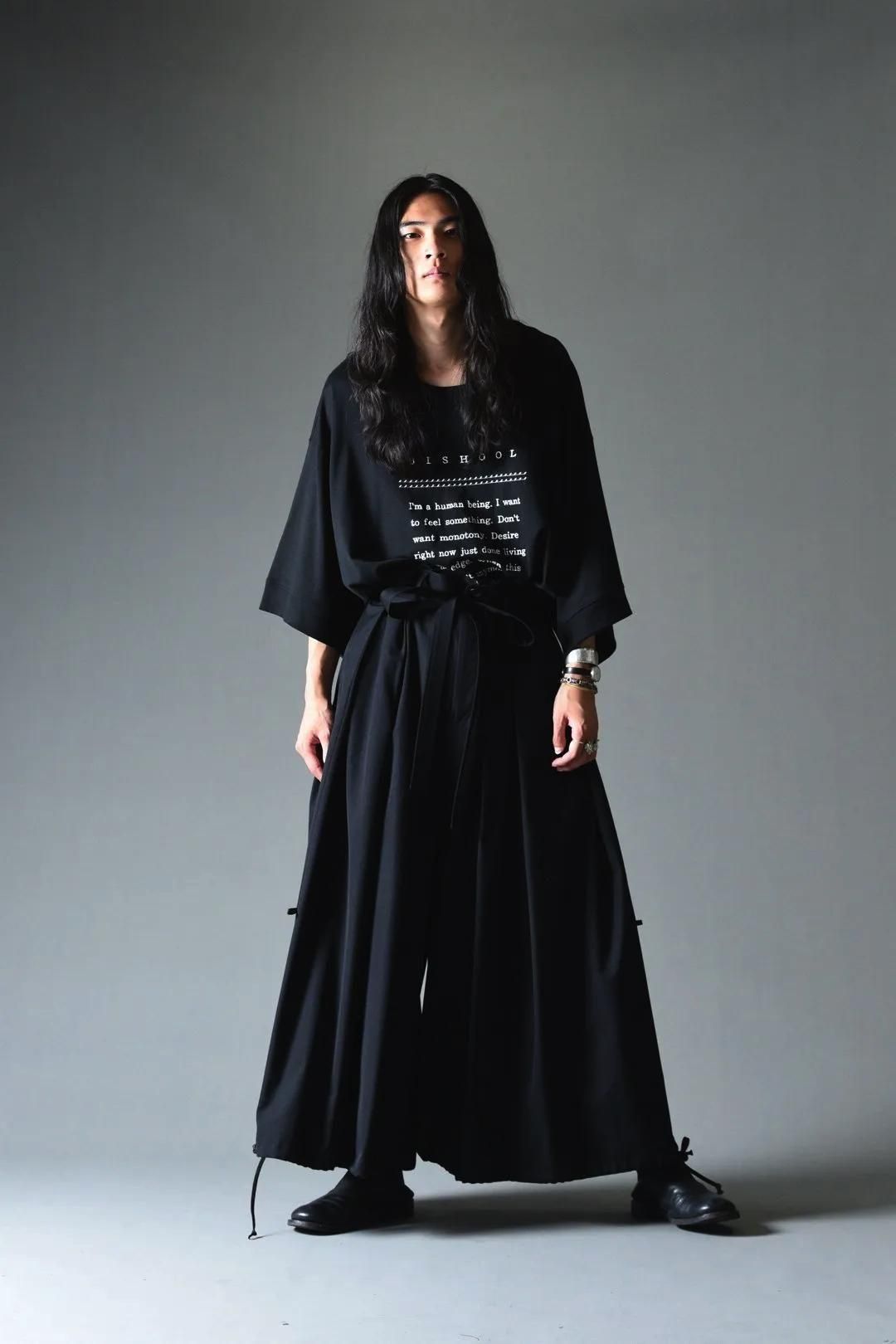 Wool Gabardine KIMONO Balloon Pants