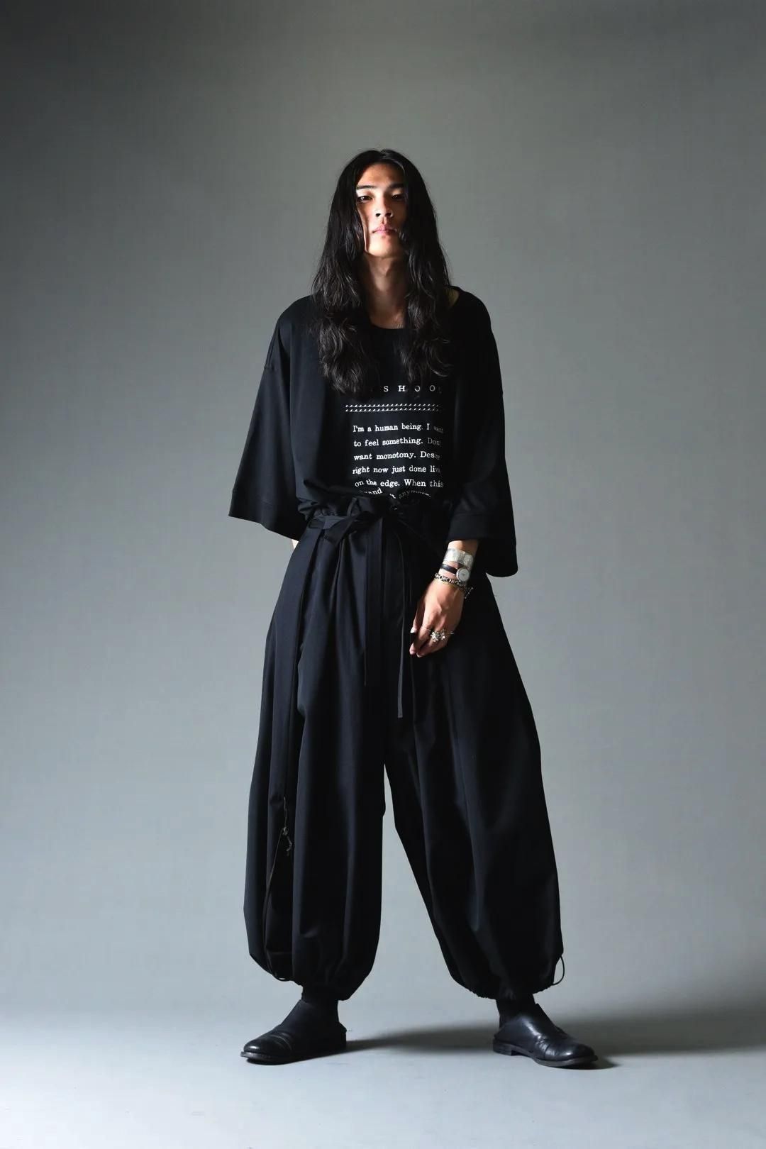 Wool Gabardine KIMONO Balloon Pants