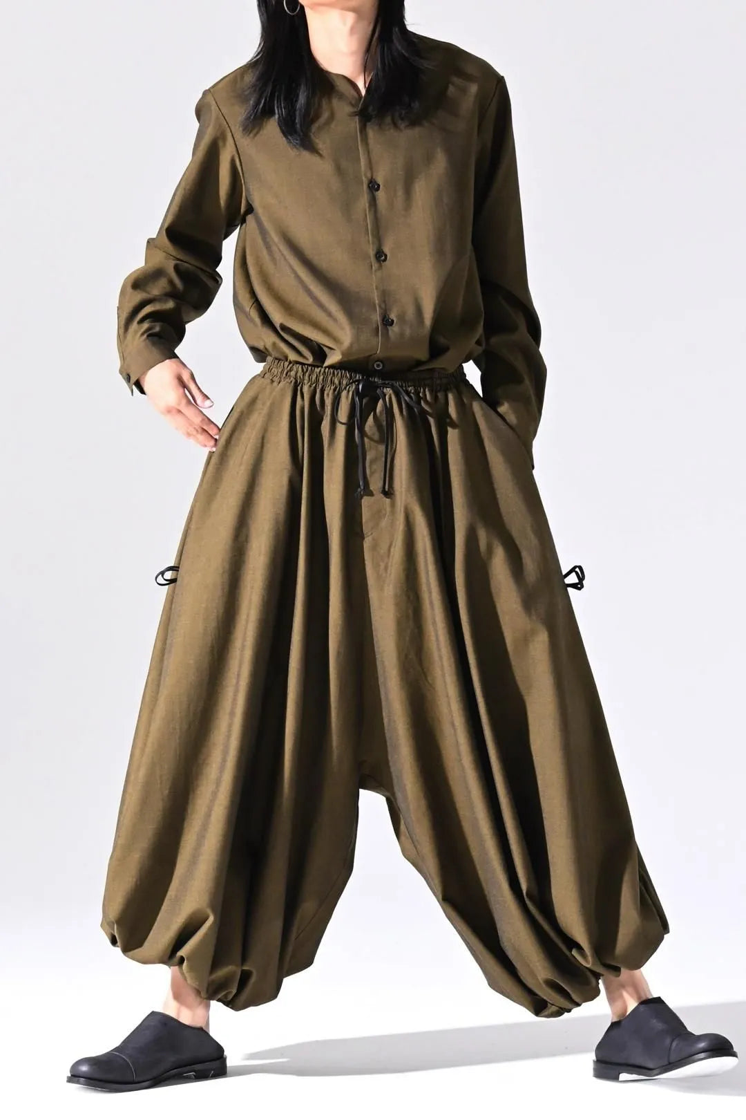 Wool Gabardine 袴 Balloon Pants
