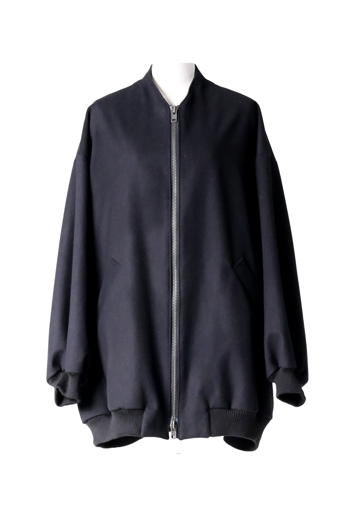 Super100's "尾州" Melton Oversized Zip Blouson