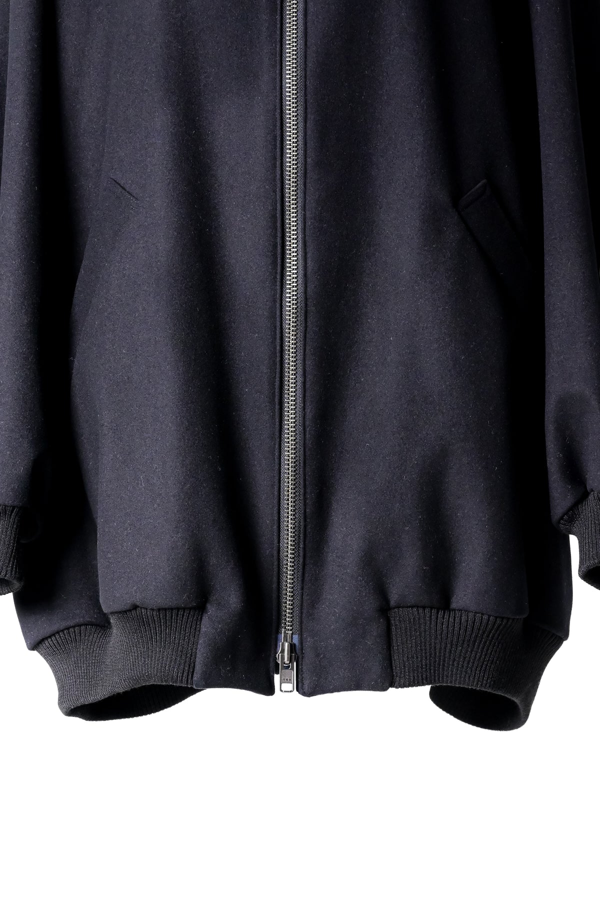 Super100's "Bishu" Melton Oversized Zip Bloson