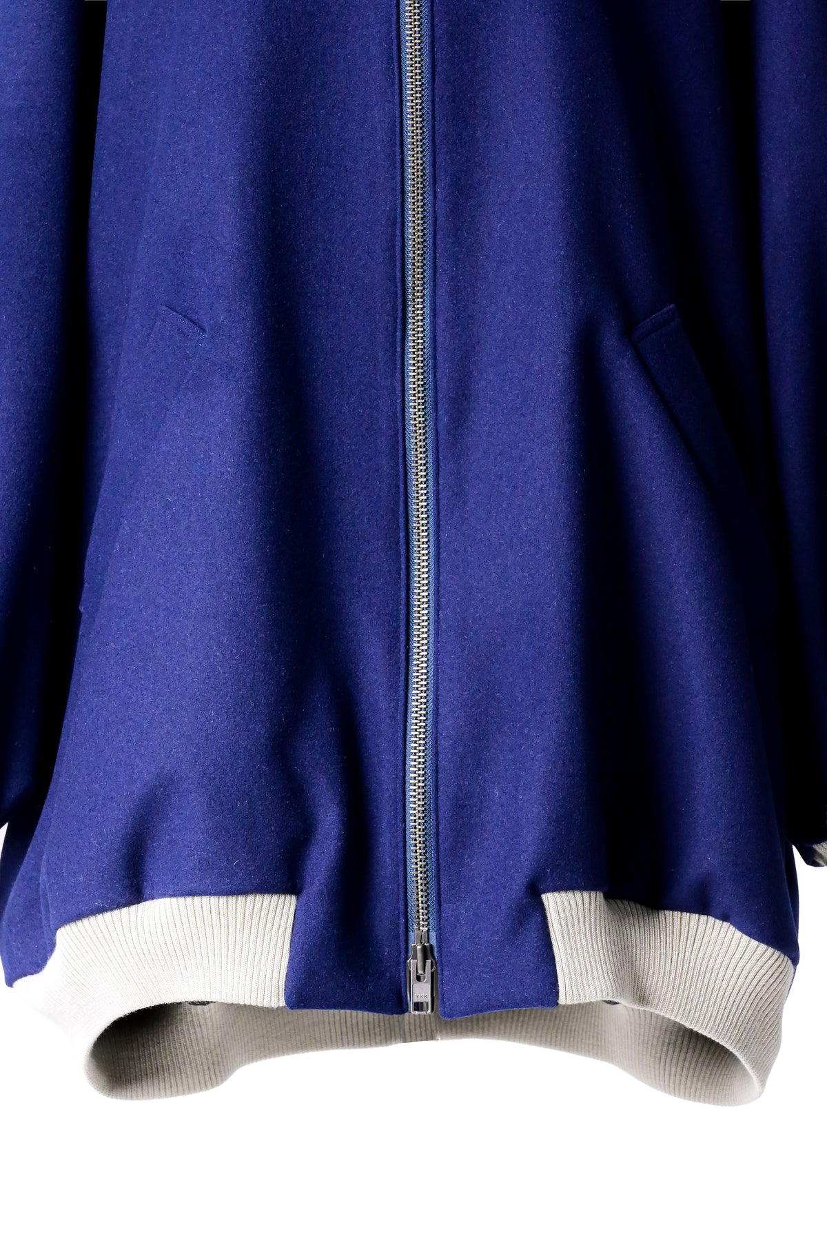 Super100's "Bishu" Melton Oversized Zip Bloson