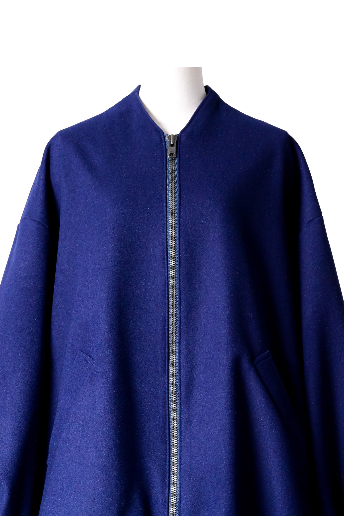 Super100's "Bishu" Melton Oversized Zip Bloson