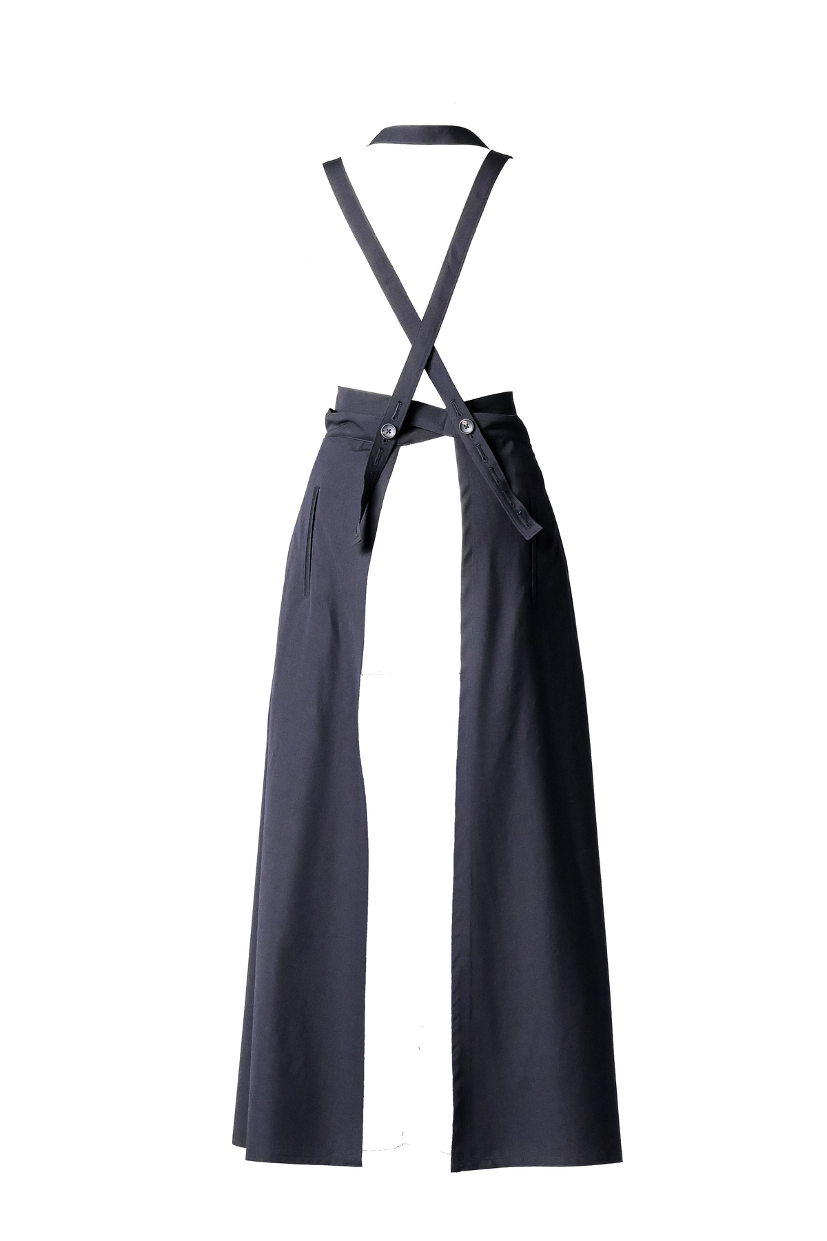 Wool Gabardine Wrap KIMONO Cloth black